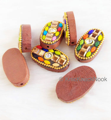 Brown Wood Buttons